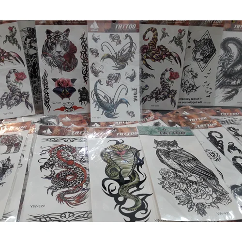 برچسب تاتو موقت، (طرح حیوانات) عمده ۲۴ عددی