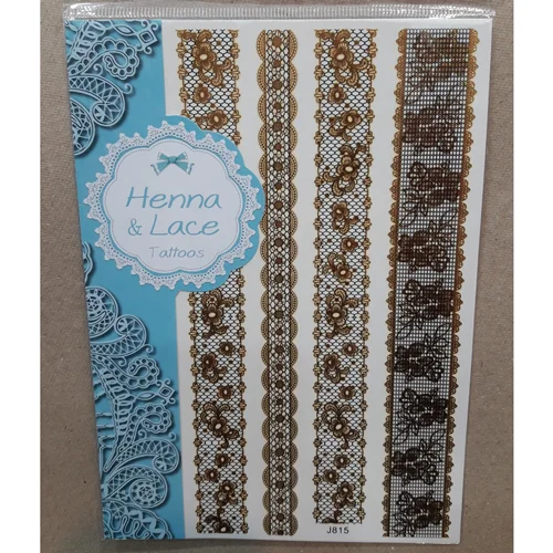 برچسب تاتو موقت هندی ، J815