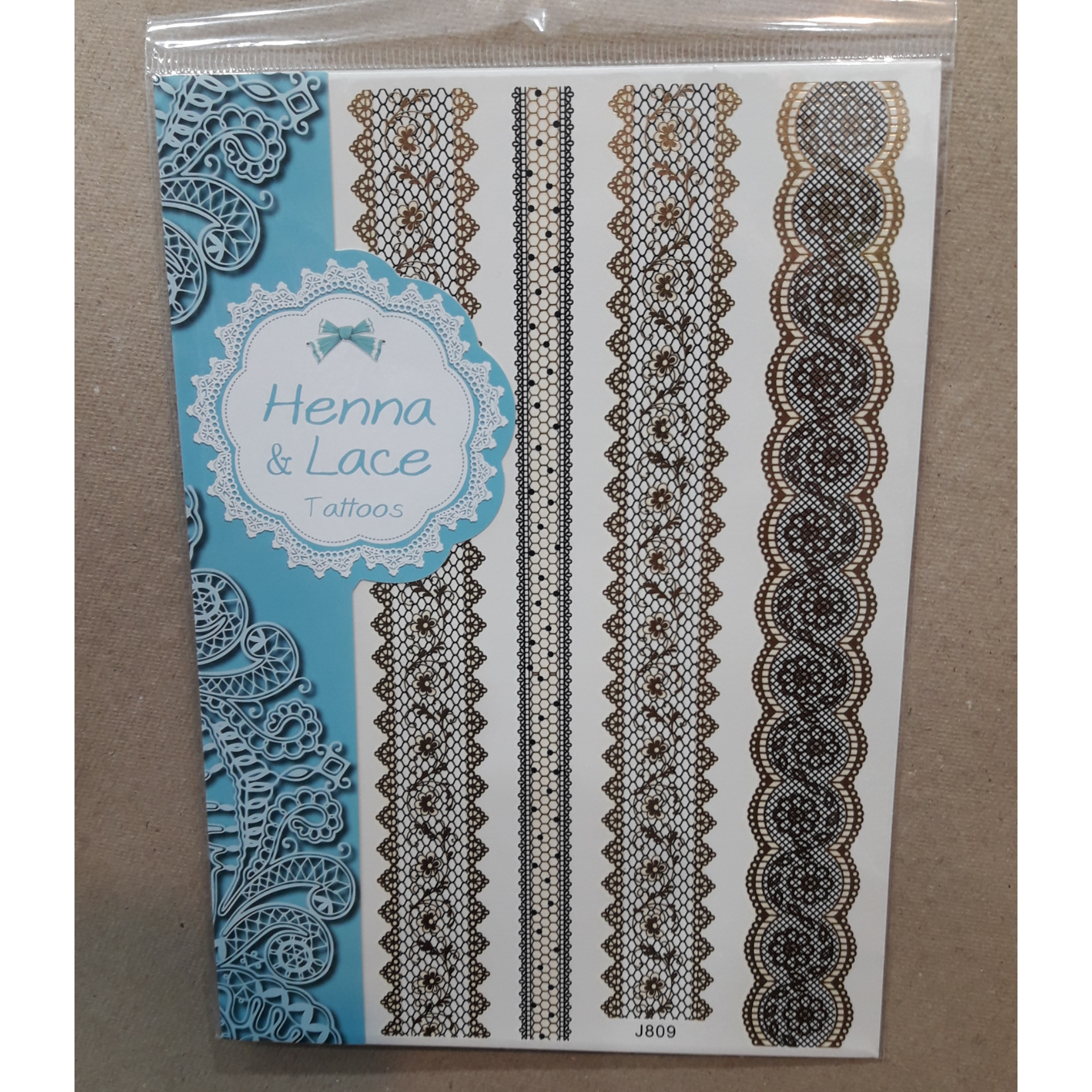 برچسب تاتو موقت هندی ، J809