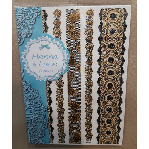 برچسب تاتو موقت هندی ، J814