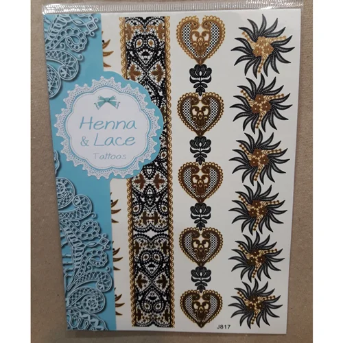 برچسب تاتو موقت هندی ، J817