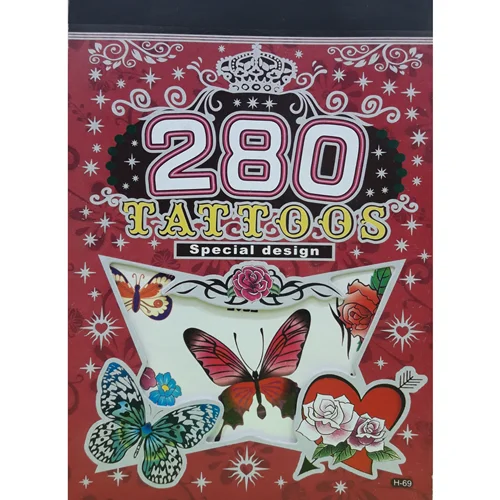 برچسب تاتو دفترچه ای ، ۶ صفحه ای