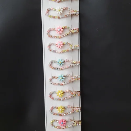 گیره مو ۷رنگ ، طرح قلب عمده ۱۰ عددی