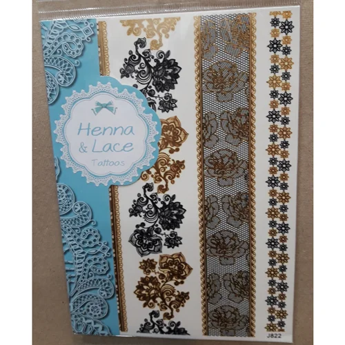 برچسب تاتو موقت هندی ، J822