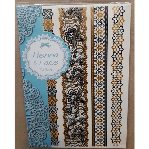 برچسب تاتو موقت هندی ، J819