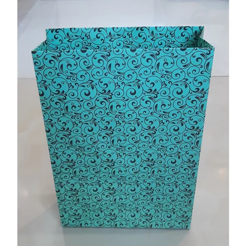 ساک دستی کاغذی بزرگ ، طرح رنگی فیروزه ای