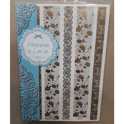 برچسب تاتو موقت هندی ، J812