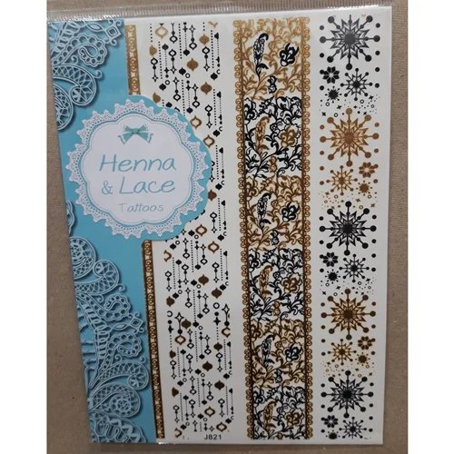 برچسب تاتو موقت هندی ، J821