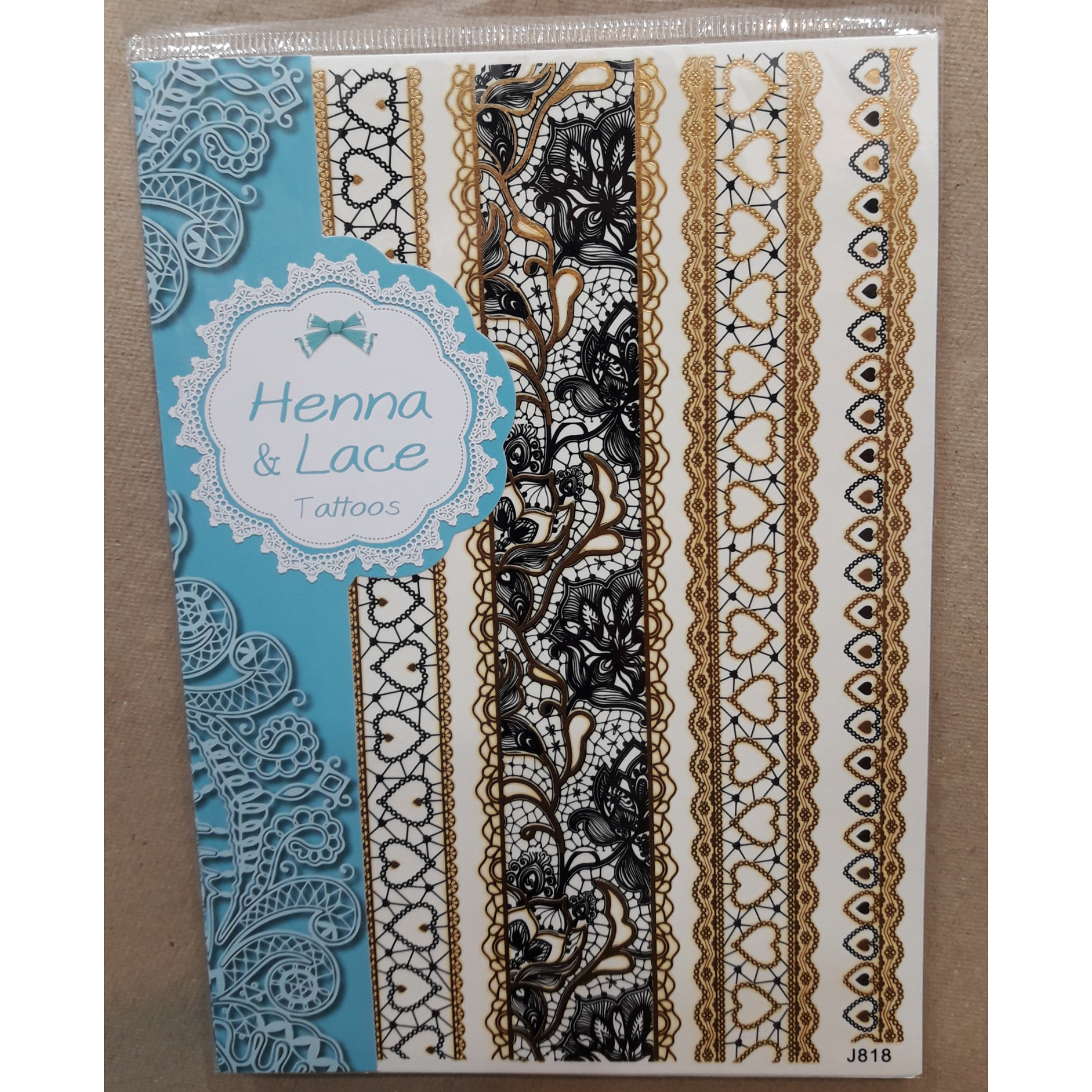 برچسب تاتو موقت هندی ، J818