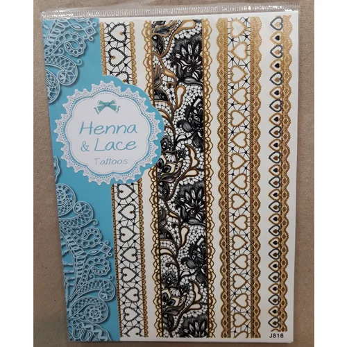 برچسب تاتو موقت هندی ، J818