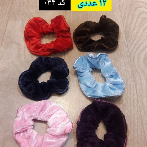 کِش مو مخملی لبه دار رنگی ، عمده ۱۲ عددی